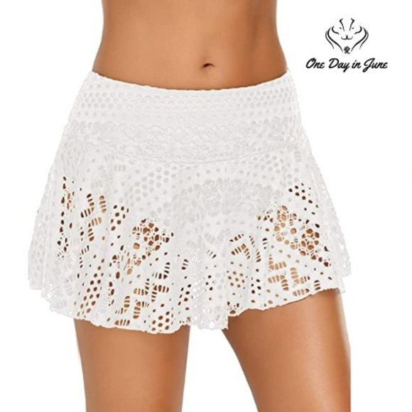 Rekita Other - Rekita Lace Crochet Skort Bikini Bottom